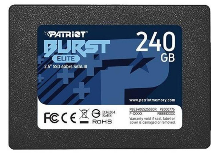 Накопичувач SSD 240GB Patriot Burst Elite 2.­5" SATAIII TLC (PBE240GS25SSDR)